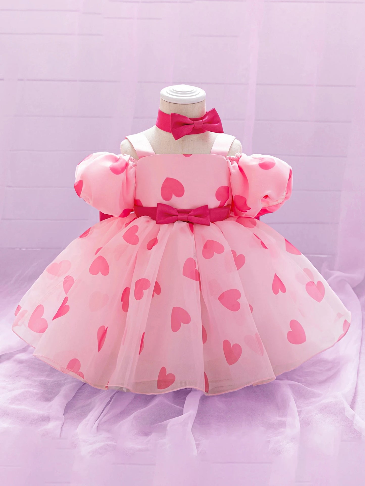 NONECN Infant Baby Girl Floral Lace Ruffle Tutu Dress Headband