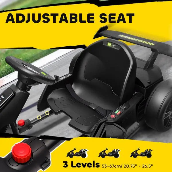 Certification 24V Electric Go Kart With AdjustableSeat Enhanced SmoothStart Technology