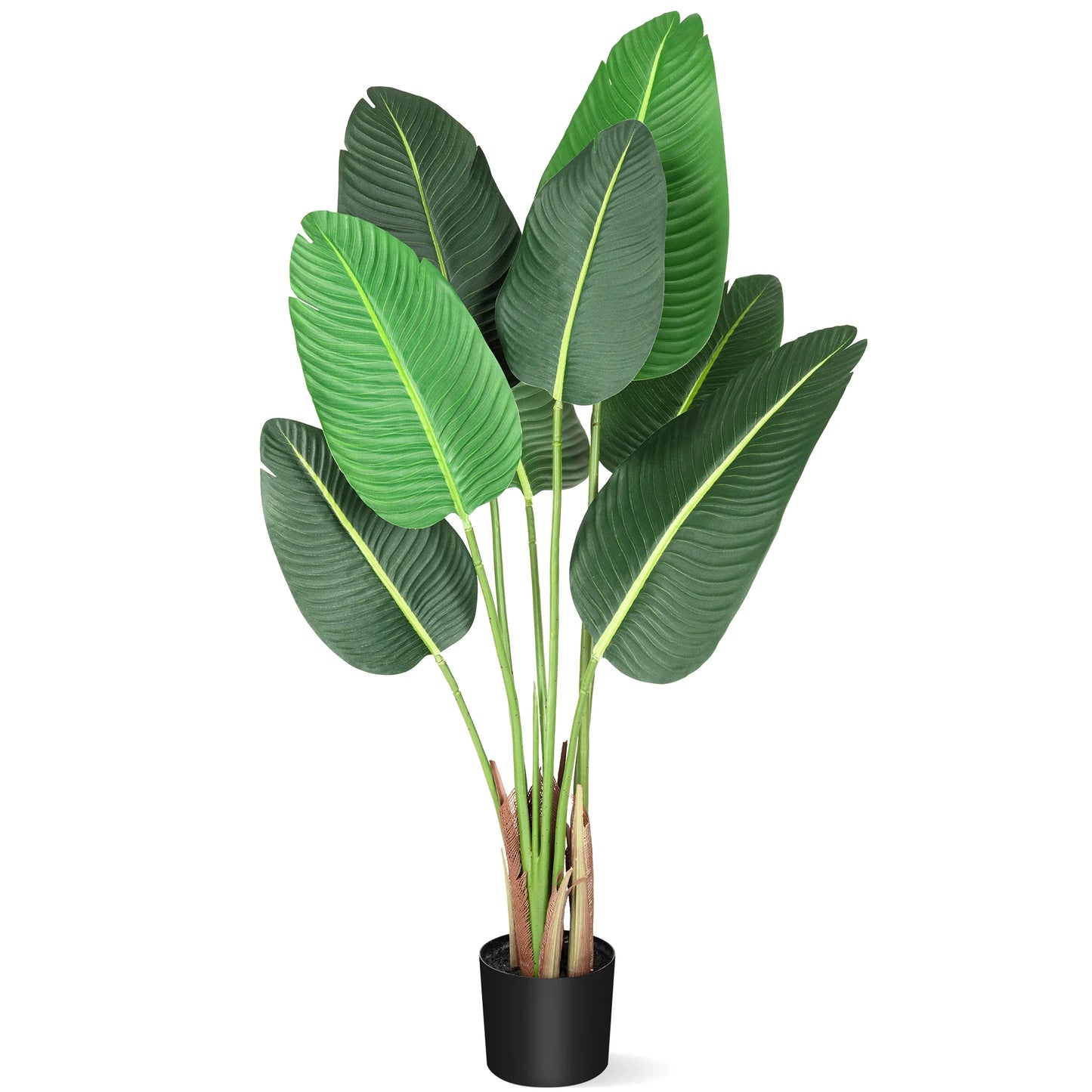 TWISTER.CKCN Artificial Bird of Paradise Plant Banana Leaf