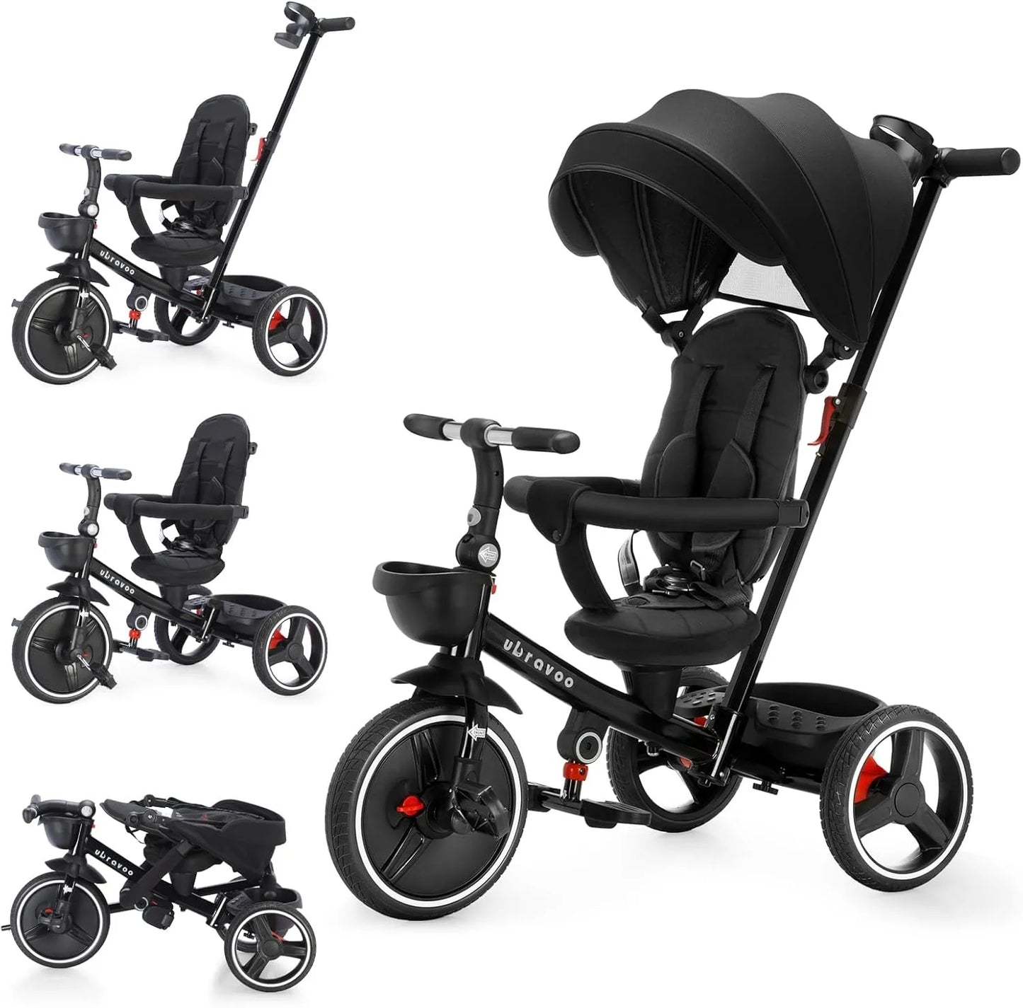 Ubravoo 5 In 1 Baby Stroller Tricycle For Ages 1 To 5