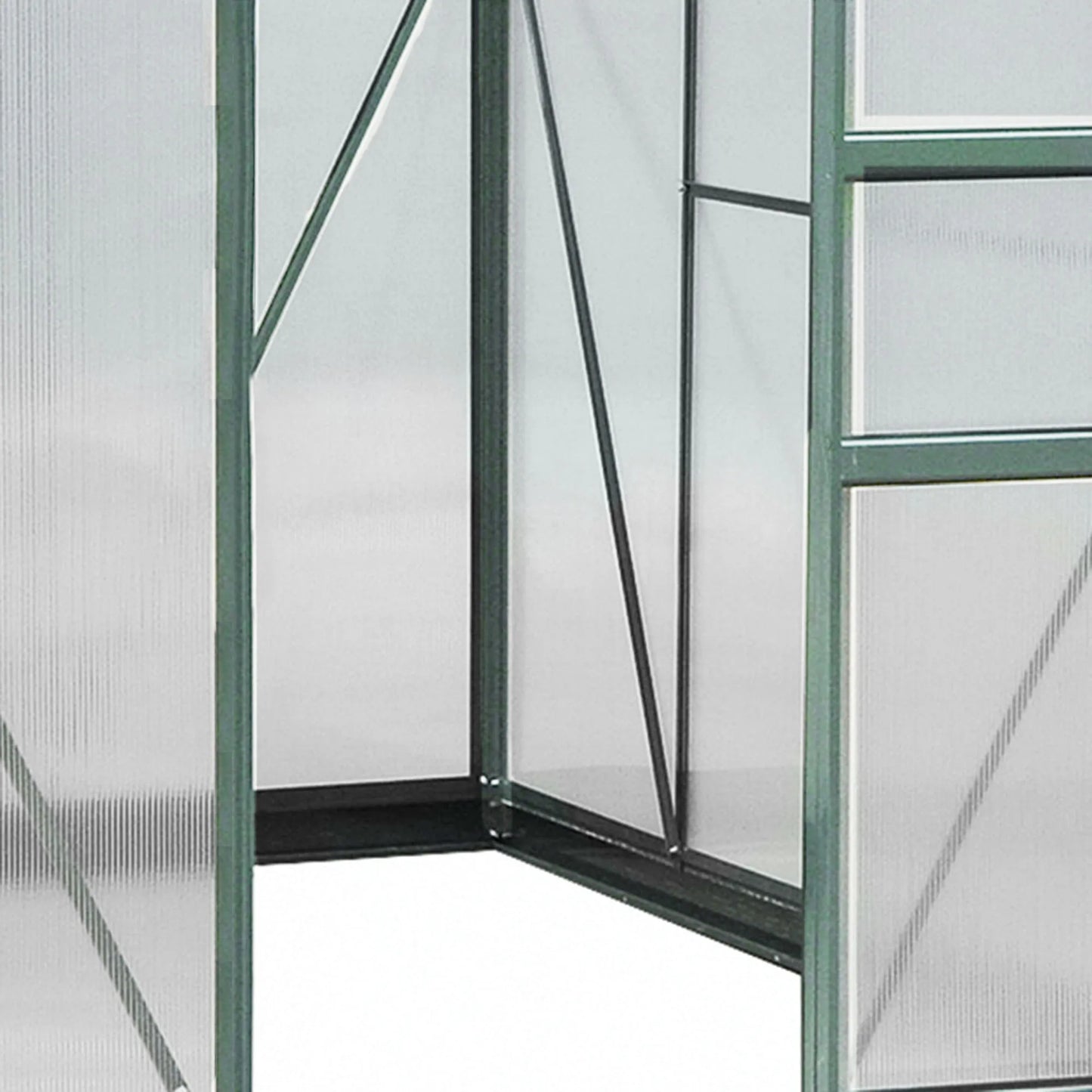 Outsunny Walk-In Greenhouse Aluminum Frame Polycarbonate