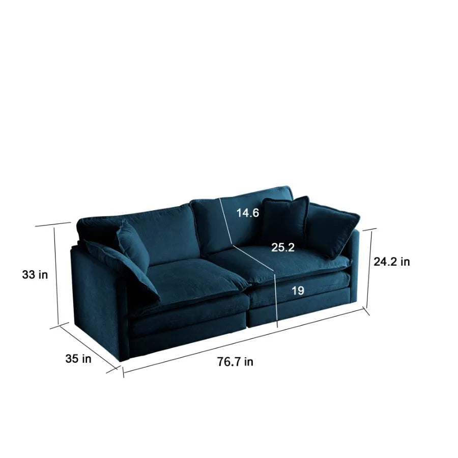 Hign-Concerned Modern Sofa Couch 3 Piece Sectional Set