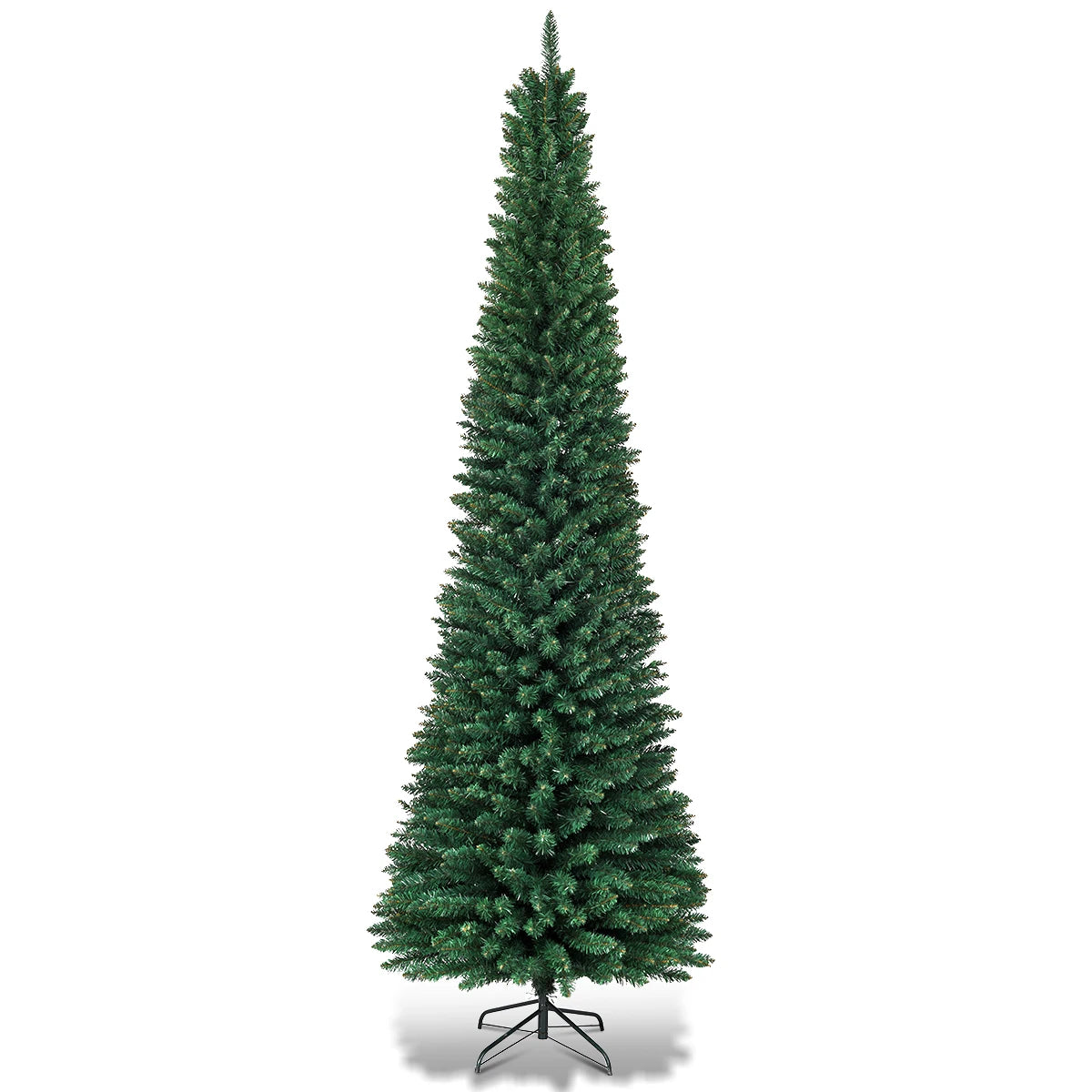 MULTIGOTE Slim Pencil PVC Artificial Christmas Tree With Stand