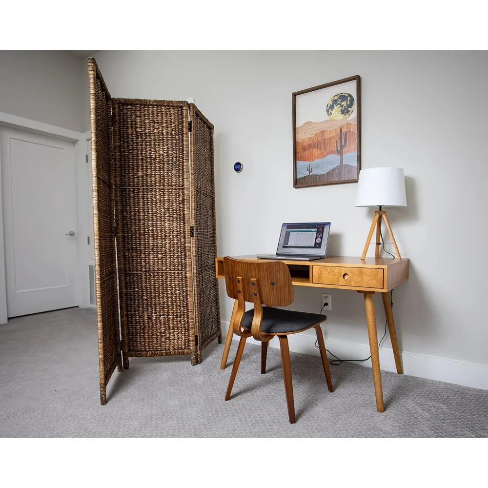Seagrass 3 Panel Divider Handwoven Abaca Privacy Screen