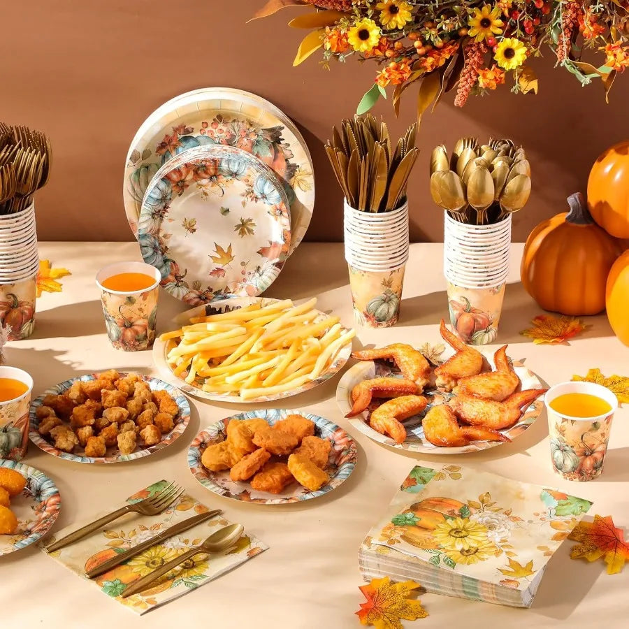 Hign-concerned Thanksgiving Maple Leaf Dinnerware Set 350