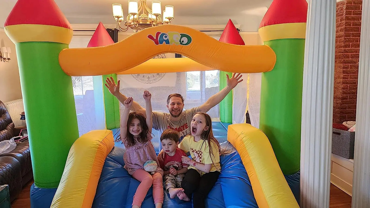 NONED Outdoor Inflatable Bounce House With Slide Blower