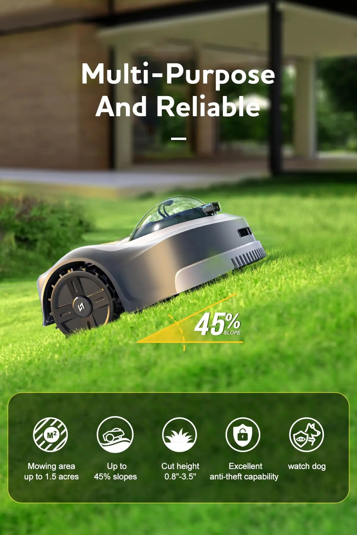 Novabot N2000 Robotic Lawn Mower With RTK TOF Vision AI Mapping
