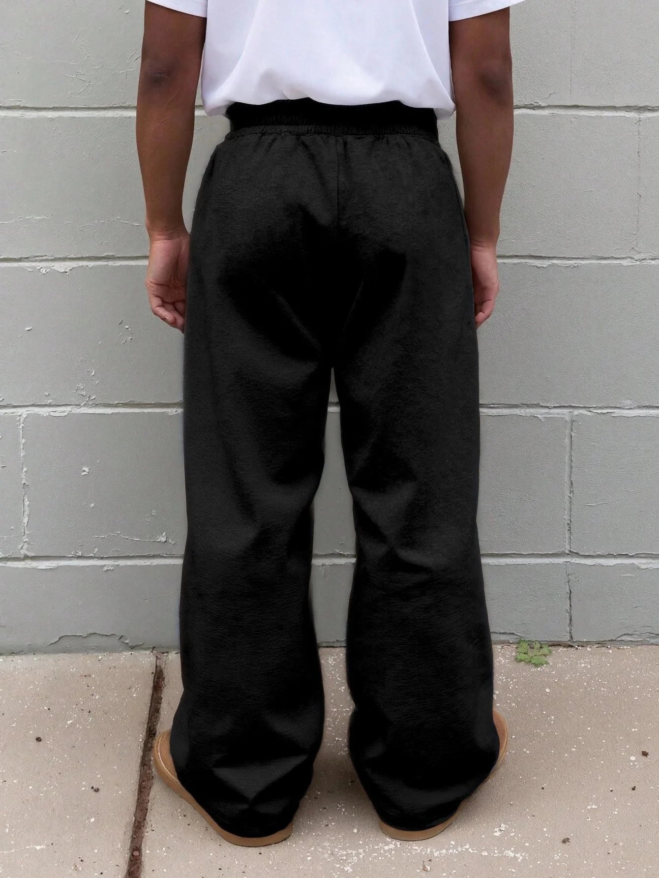 Couple Style Drawstring Sweatpants For Men With Embroidered Detailing