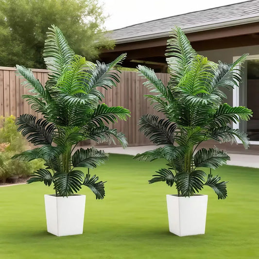 Artificial Giant Palm Tree 2-Piece Set For Indoor Outdoor Decor