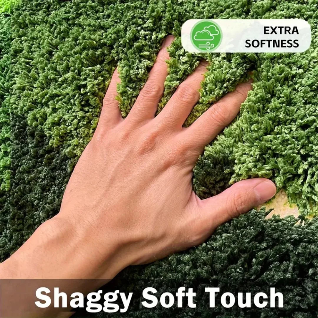 Zhejiang 3D Moss Leaf Rugs Non-Slip Bath Mats