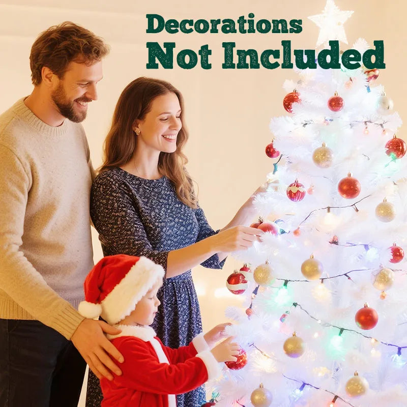 Snow Flocked Artificial Christmas Tree With 1000 Tips Foldable Stand