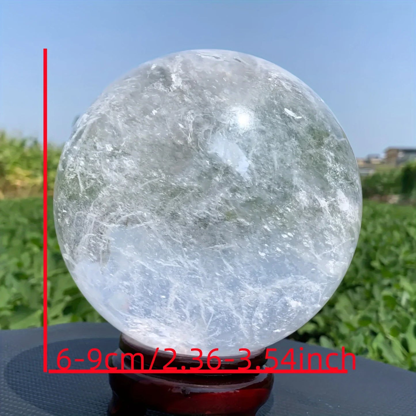 CrystalHola Quartz Sphere Polished Crystal Ball Home Decor Gift