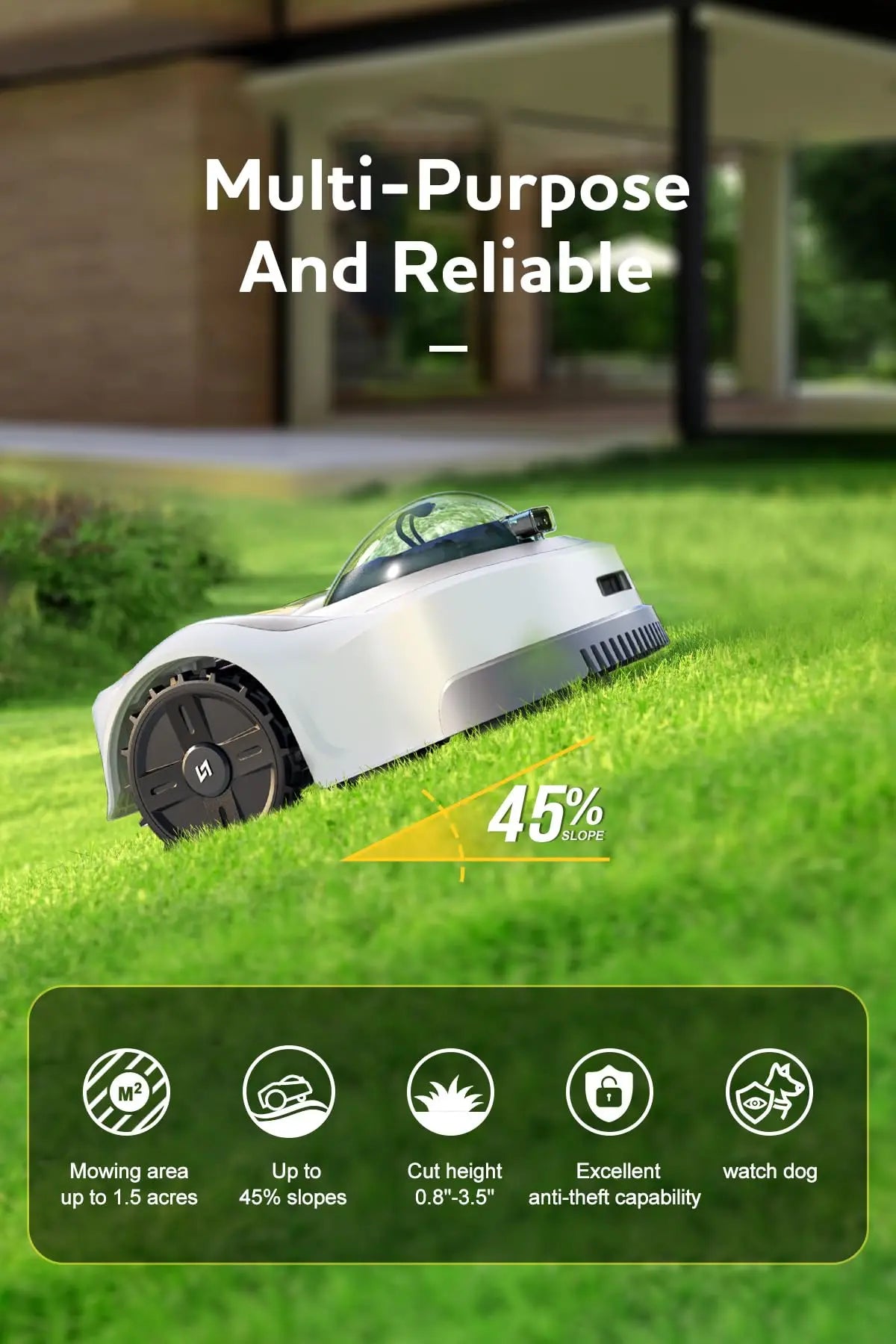Novabot N1000 Robot Lawn Mower With AI Mapping And App