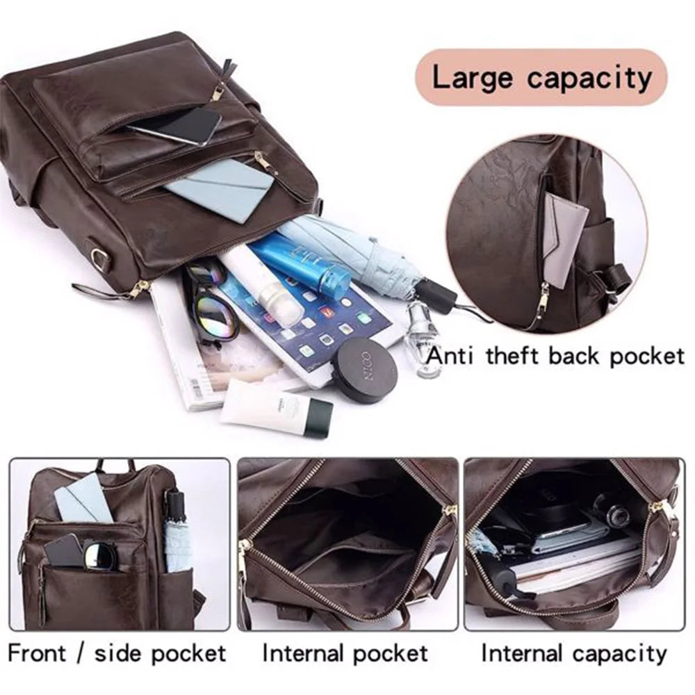 NONECN Women Backpack Purse Fashion School Bag Multipurpose Satchel