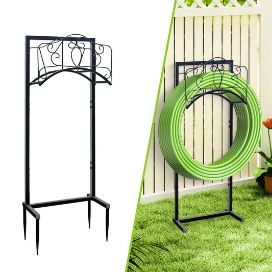 Garden Hose Holder Stand Heavy Duty Metal Freestanding Hose Hanger