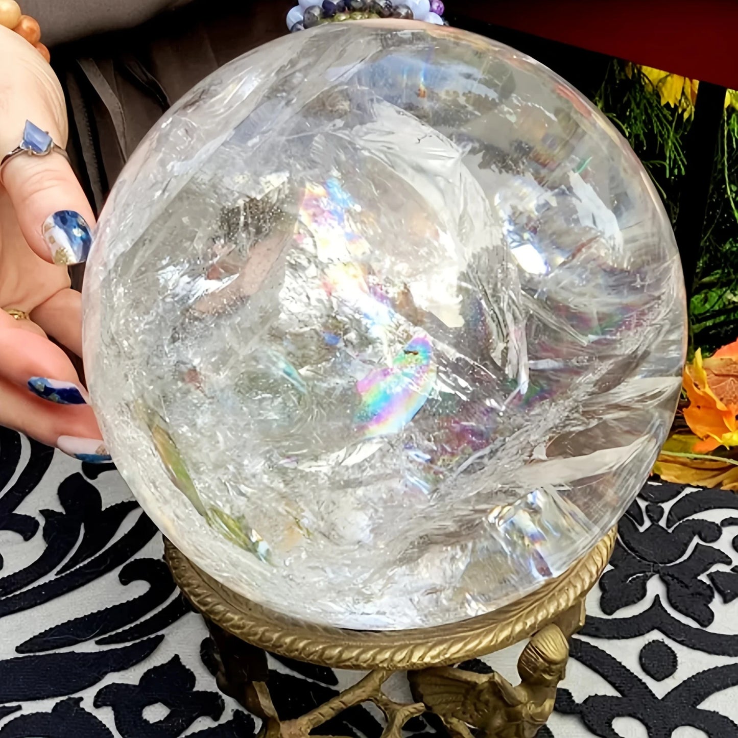 CrystalHola Quartz Sphere Polished Crystal Ball Home Decor Gift