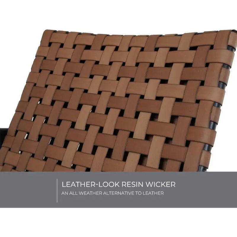 Grand Patio Leather Look Outdoor Wicker Furniture Set