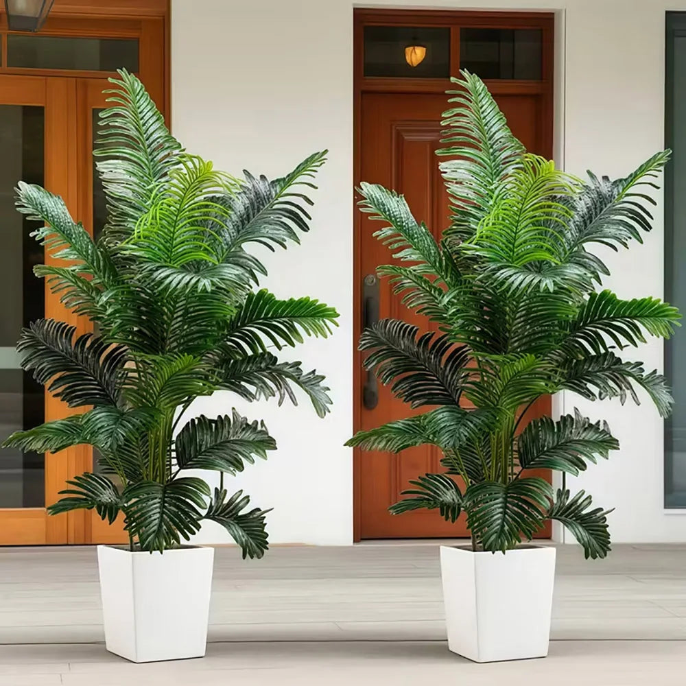 Artificial Giant Palm Tree 2-Piece Set For Indoor Outdoor Decor