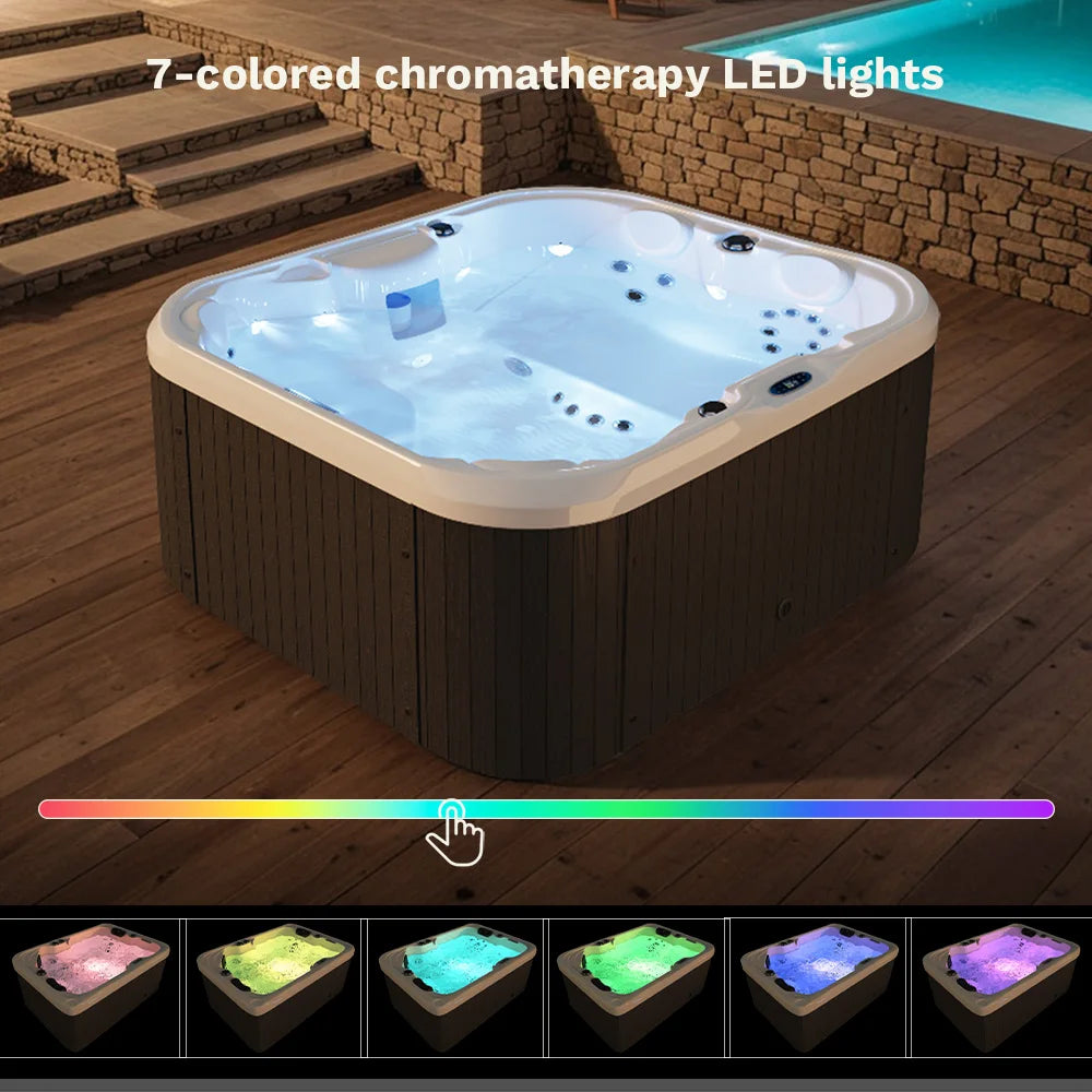 Outdoor Hot Tub 25 Jet Intelligent Control Water Purification