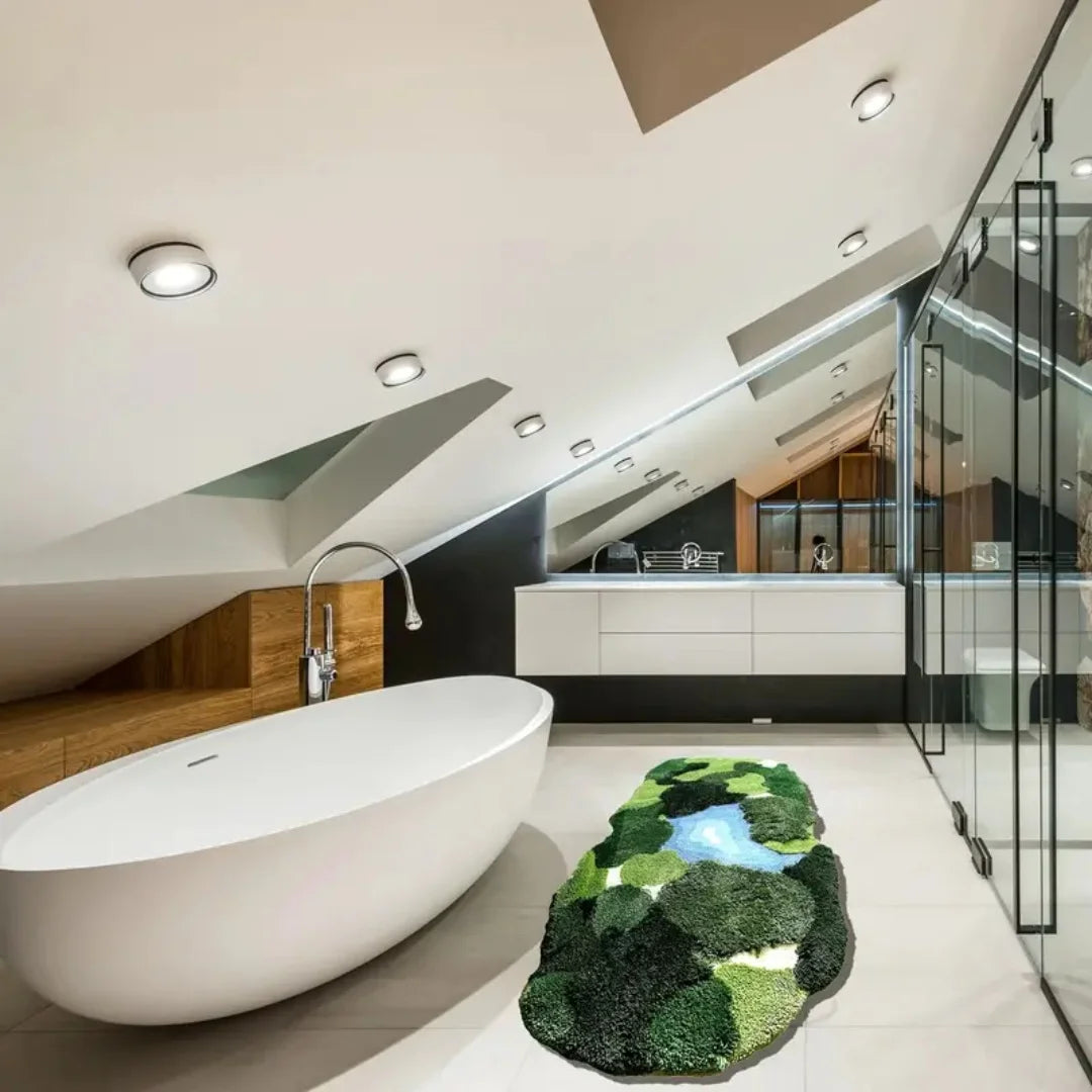 Zhejiang 3D Moss Leaf Rugs Non-Slip Bath Mats
