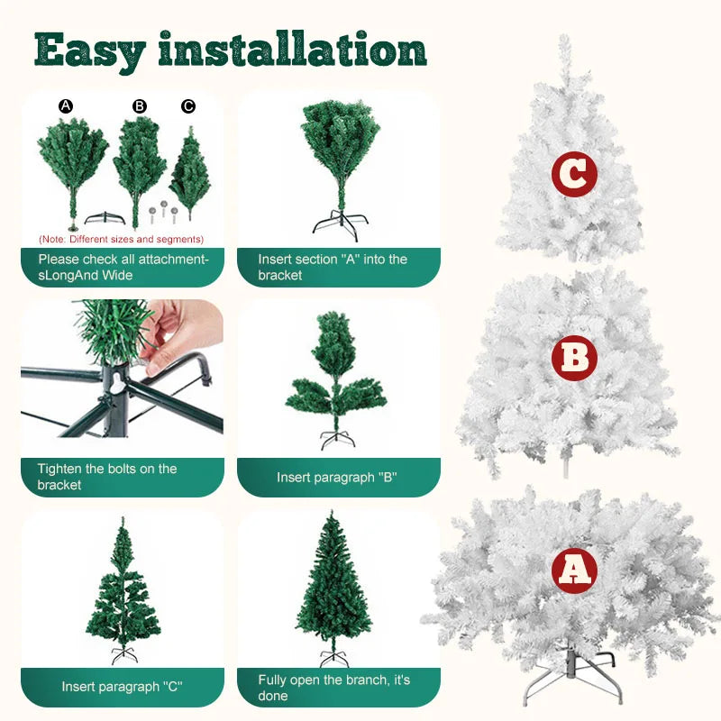 Snow Flocked Artificial Christmas Tree With 1000 Tips Foldable Stand