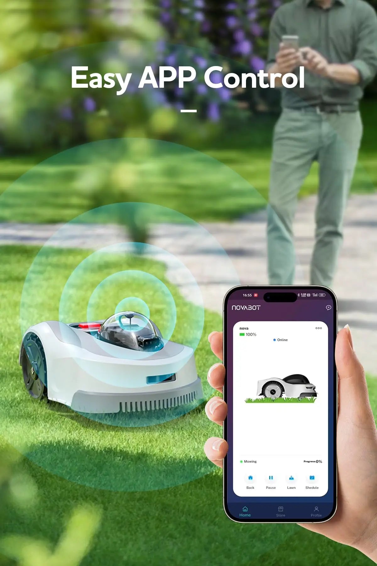 Novabot N1000 Robot Lawn Mower With AI Mapping And App