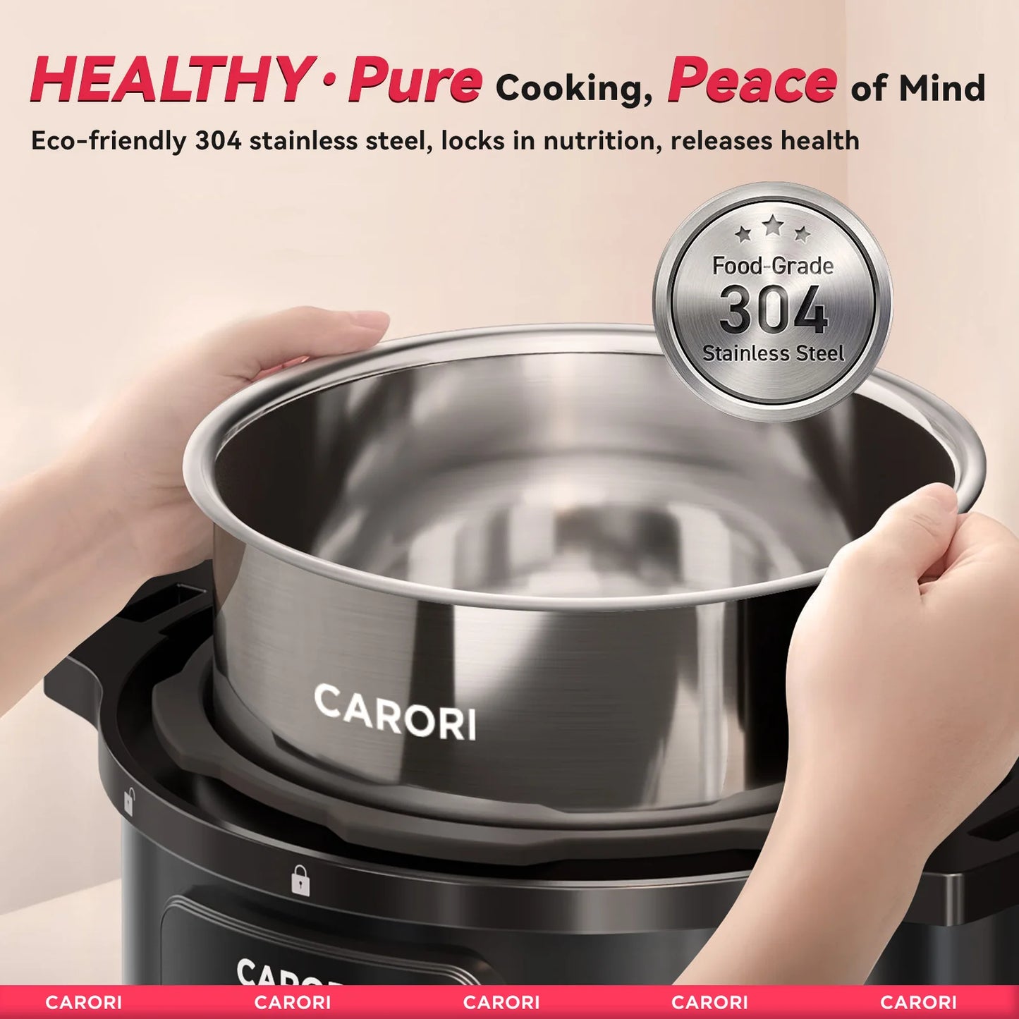 Carori 1200W Electric Pressure Cooker Multi Function Rice Steamer
