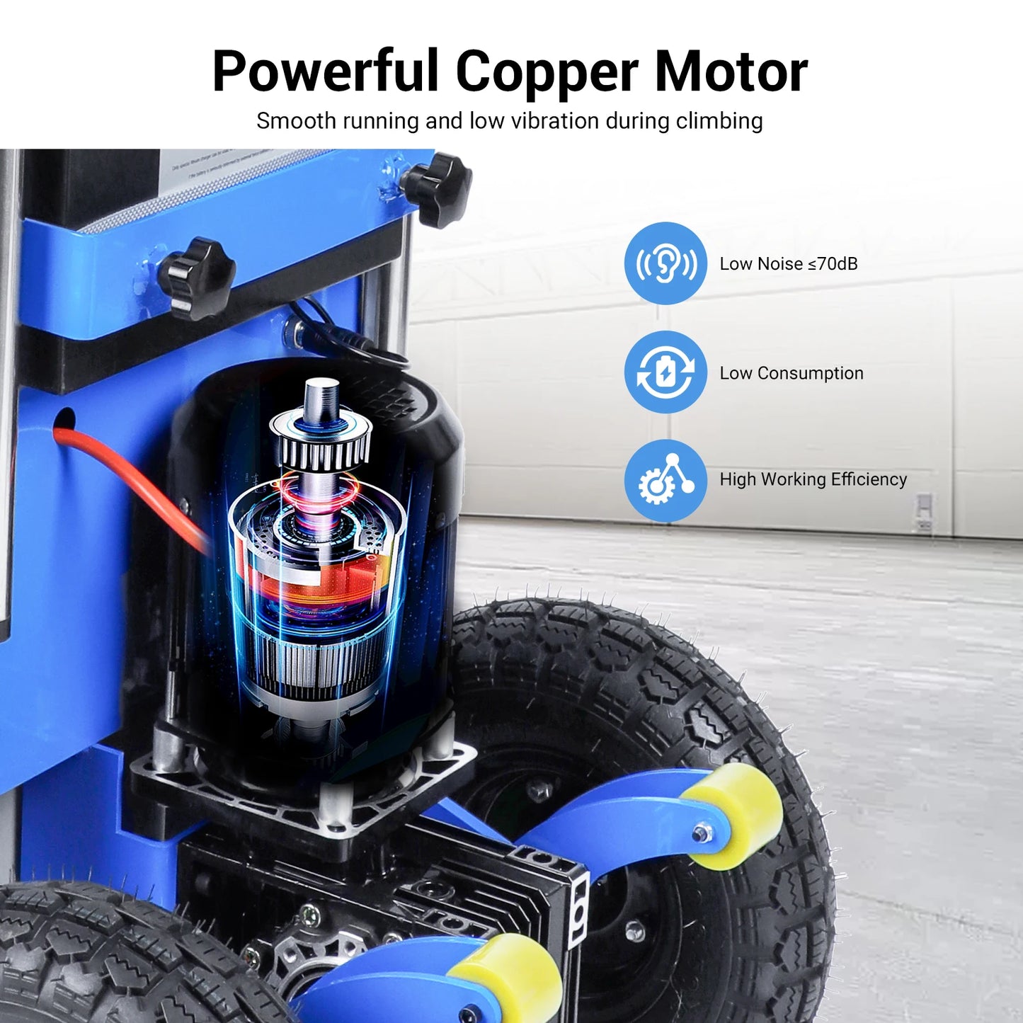 Charging Heavy Duty Electric Stair Climbing Hand Truck Dolly With 880lb Capacity