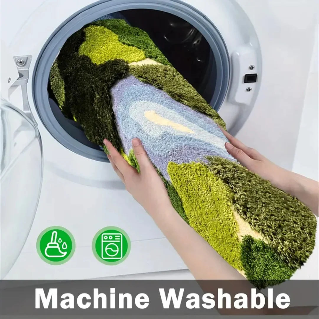 Zhejiang 3D Moss Leaf Rugs Non-Slip Bath Mats