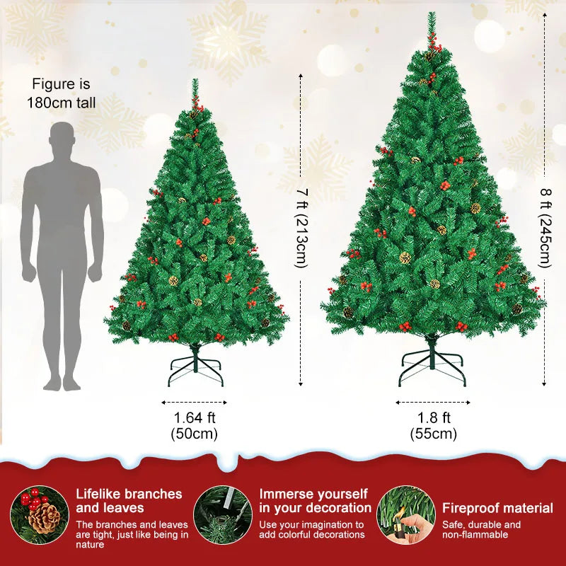 Classic Pine Artificial Christmas Tree With Metal Hinges