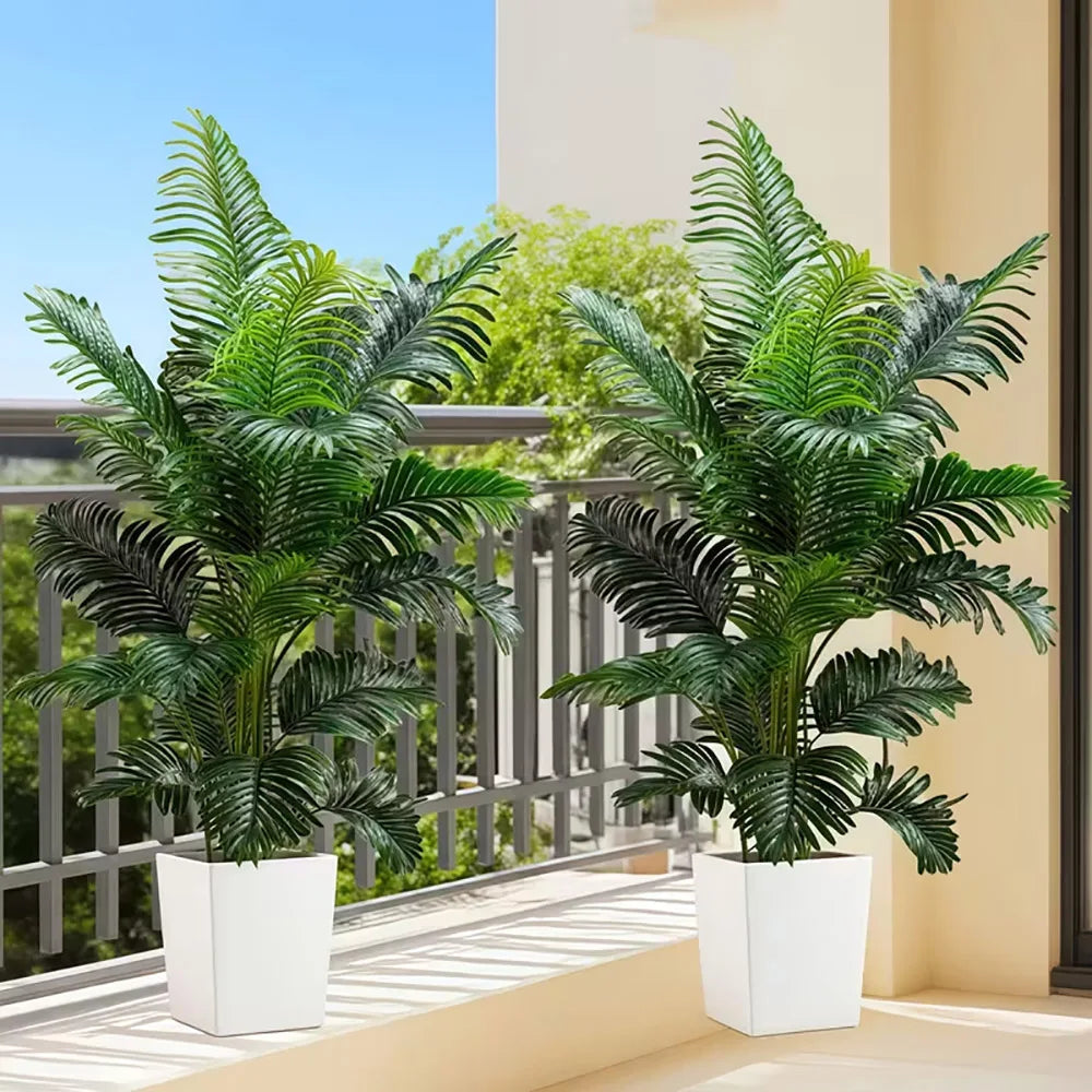 Artificial Giant Palm Tree 2-Piece Set For Indoor Outdoor Decor
