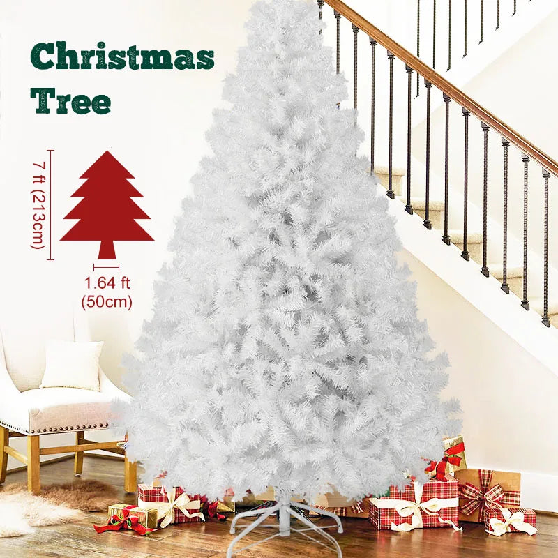 Snow Flocked Artificial Christmas Tree With 1000 Tips Foldable Stand