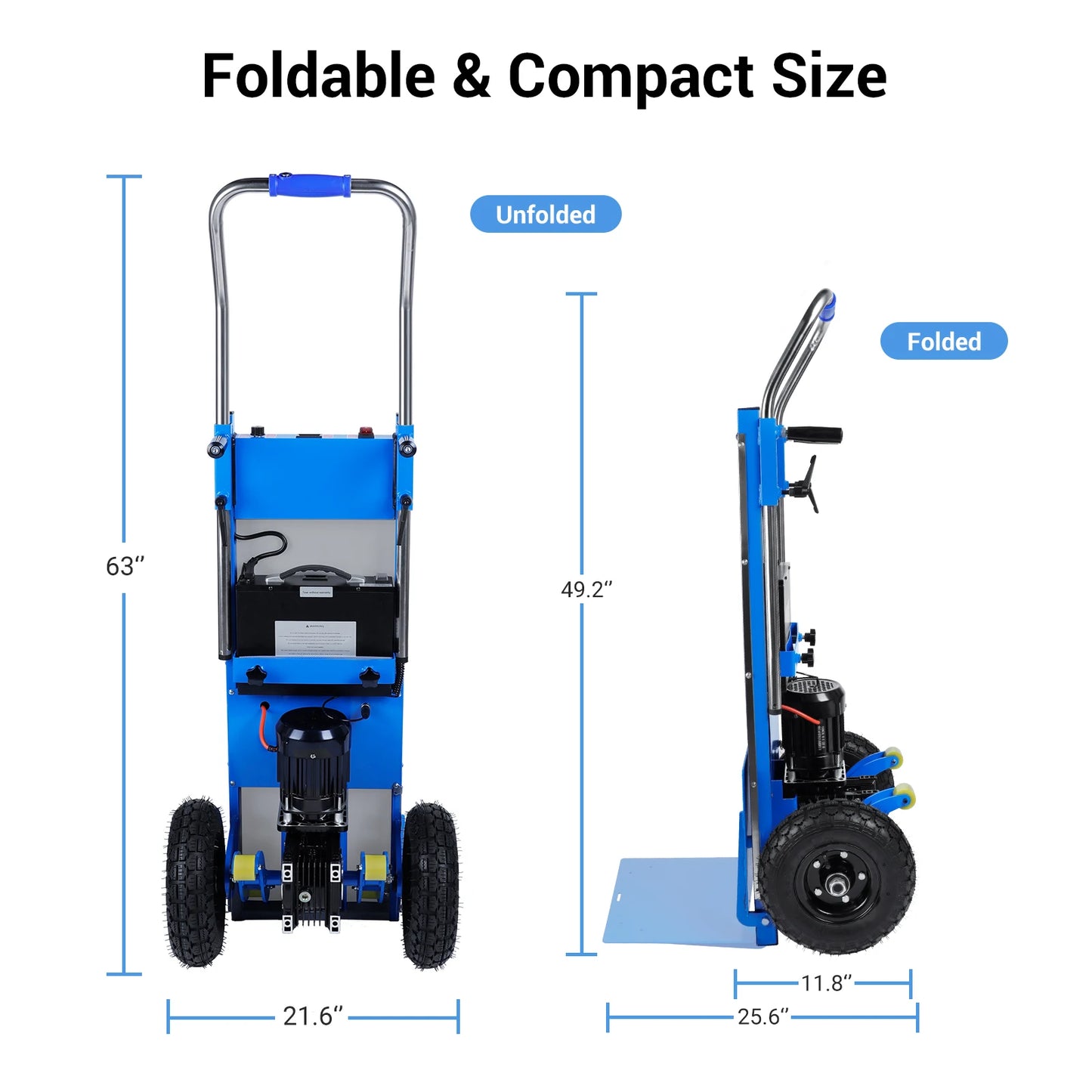 Charging Heavy Duty Electric Stair Climbing Hand Truck Dolly With 880lb Capacity