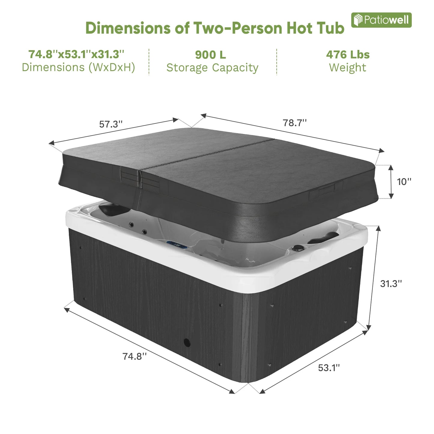 Outdoor Hot Tub 25 Jet Intelligent Control Water Purification
