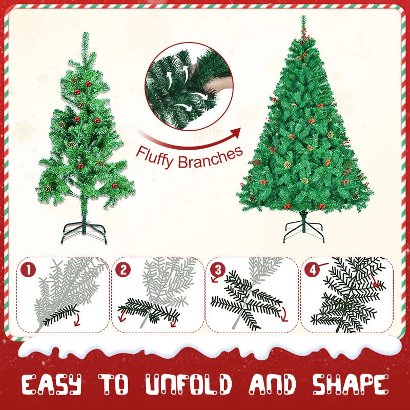 Classic Pine Artificial Christmas Tree With Metal Hinges