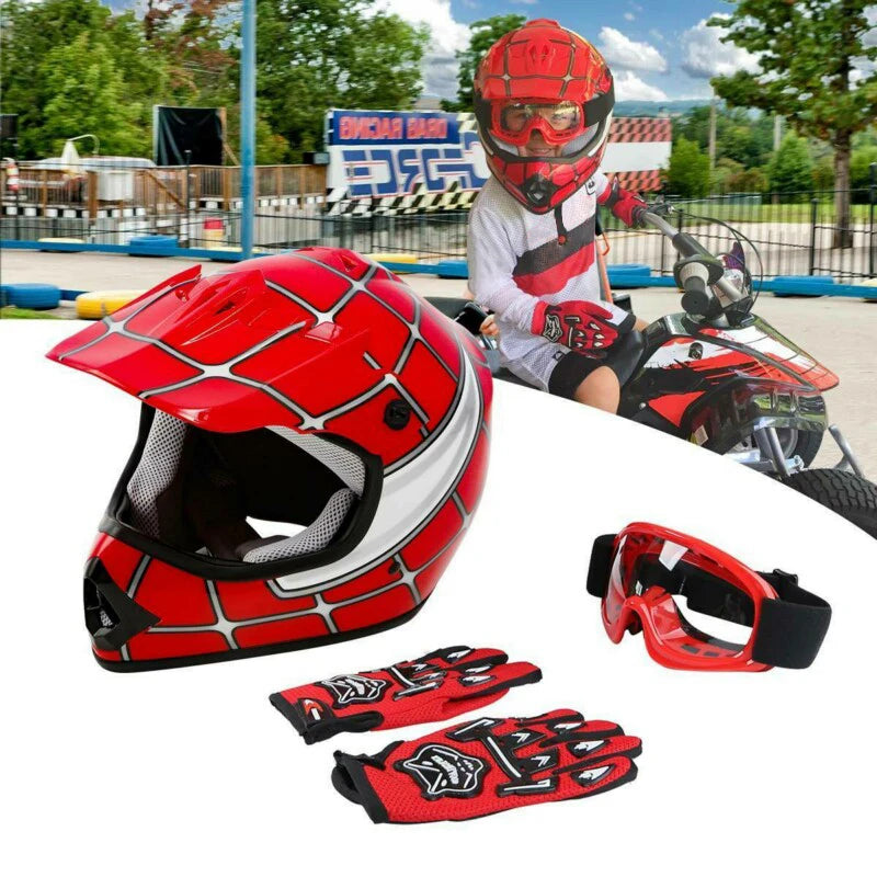 TCMT Kids Full Face Motorcycle Helmet For Youth Offroad ATV