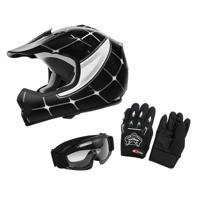 TCMT Kids Full Face Motorcycle Helmet For Youth Offroad ATV