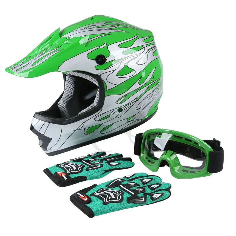 TCMT Kids Full Face Motorcycle Helmet For Youth Offroad ATV
