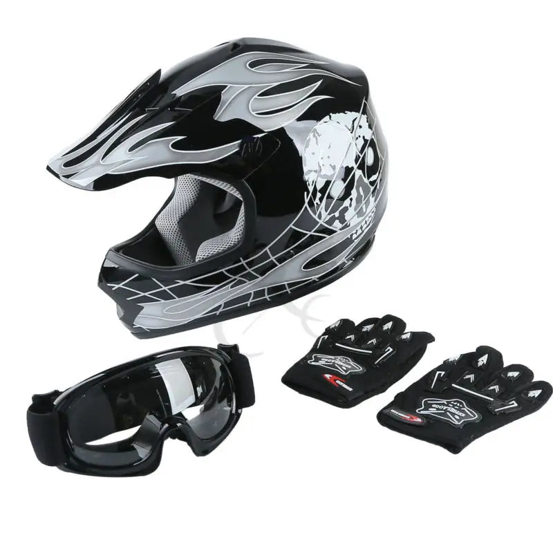 TCMT Kids Full Face Motorcycle Helmet For Youth Offroad ATV
