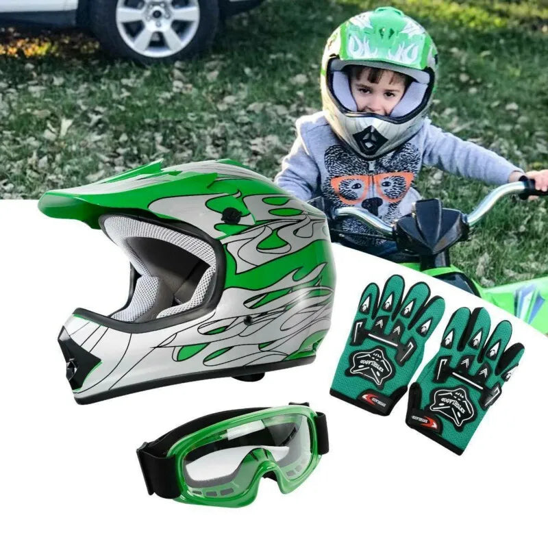 TCMT Kids Full Face Motorcycle Helmet For Youth Offroad ATV