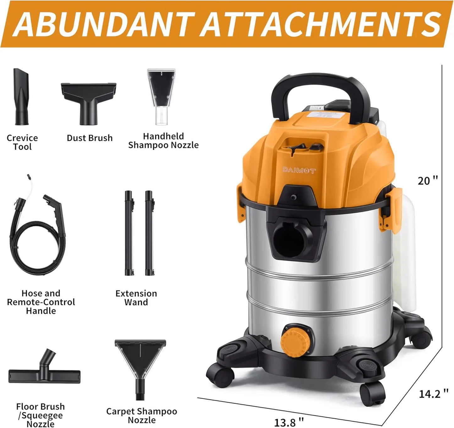 Shxih Shop Vacuum Wet Dry 3 In 1 Upholstery Car Detailing