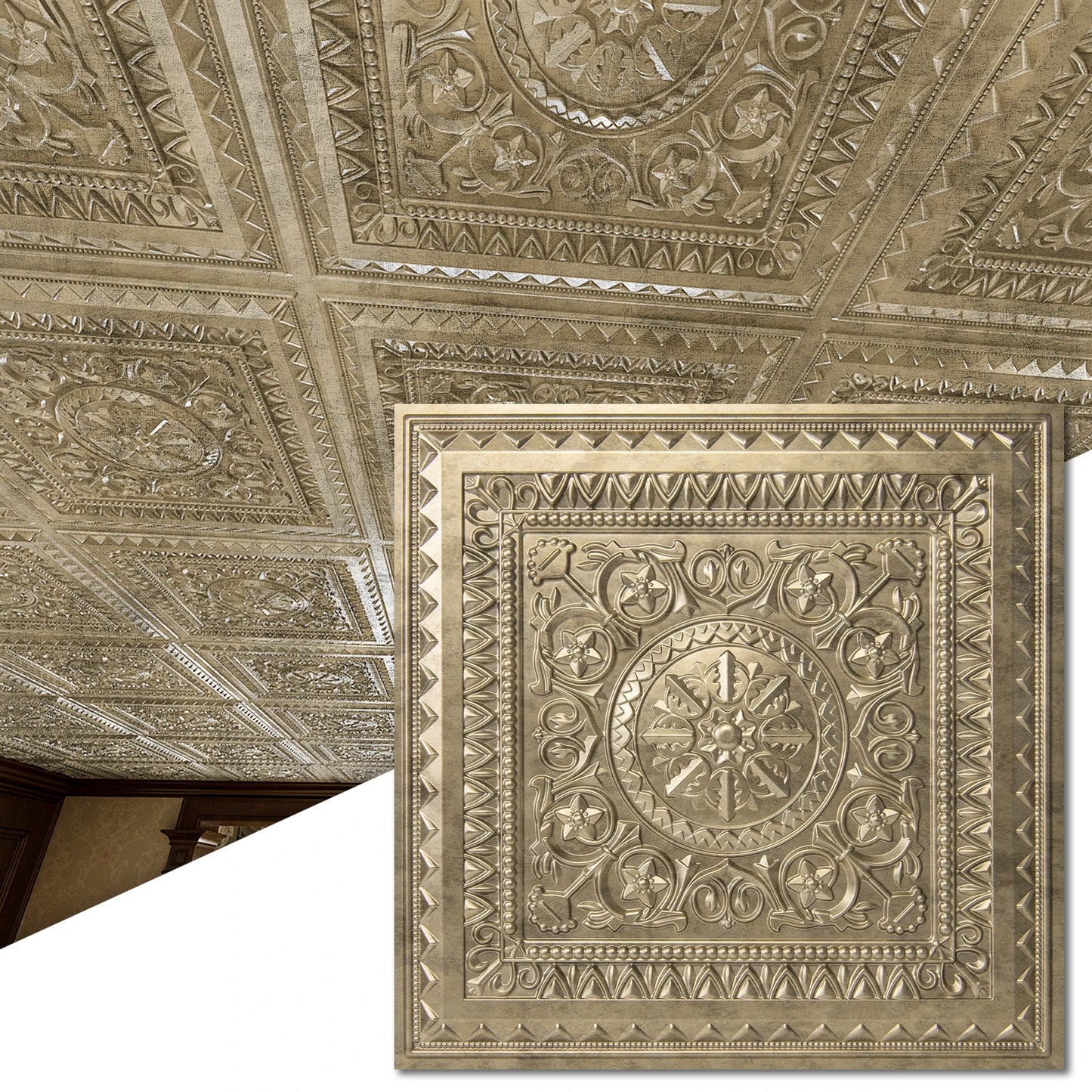 Art3d 12 Pack Drop Ceiling Tiles Waterproof PVC