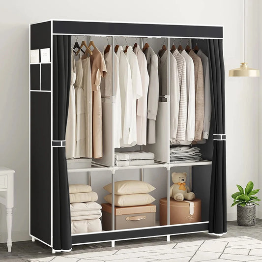 Foldable Multi Layer Wardrobe Organizer Closet Storage Rack Dustproof