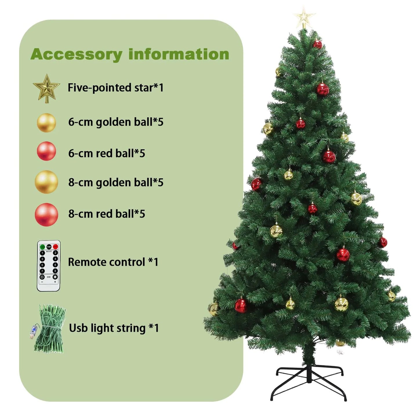 Artificial Christmas Tree With Lights Remote