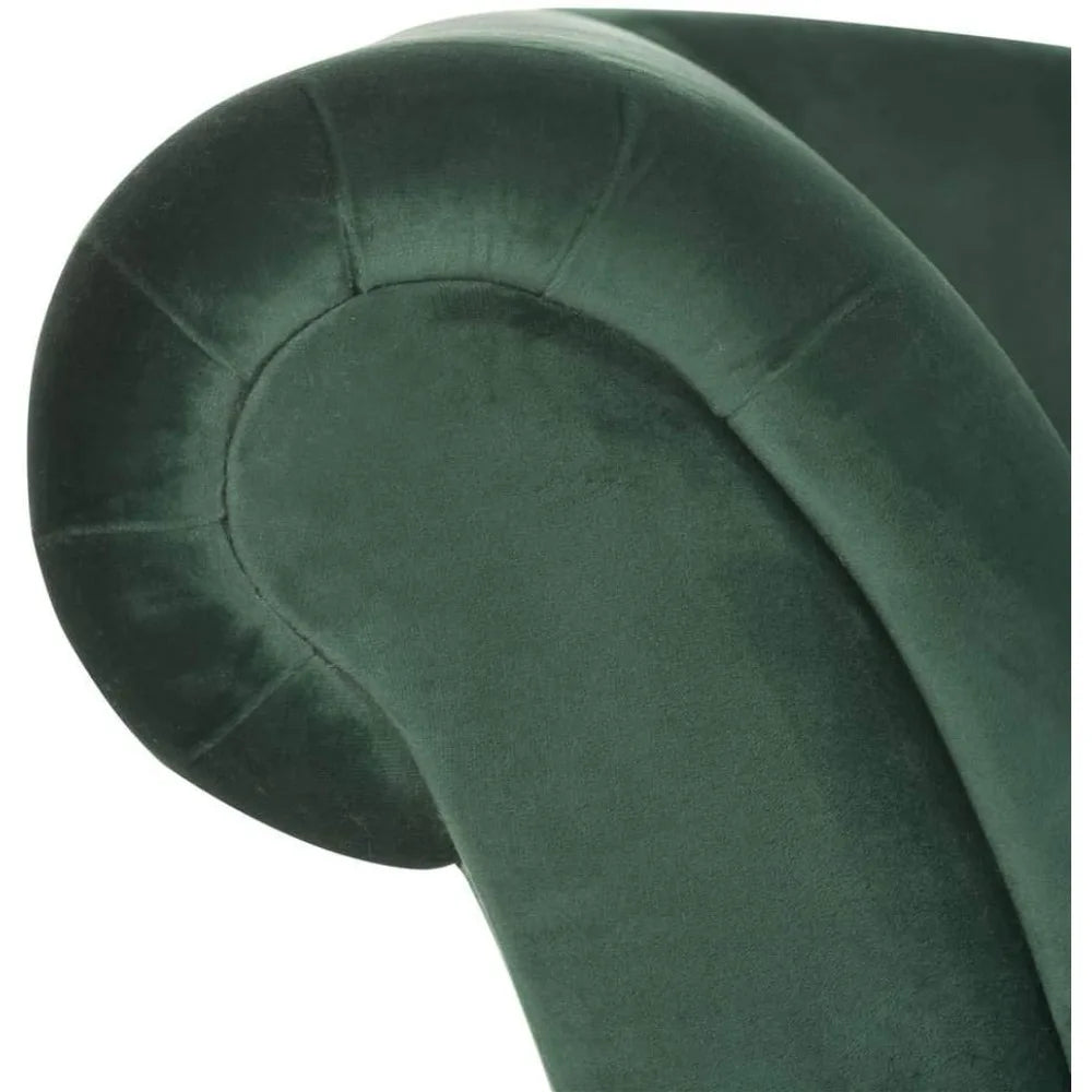 HUANZHUANG Caiden Modern Velvet Chaise Lounge Chair For Living Room Contemporary Design