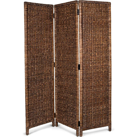 Seagrass 3 Panel Divider Handwoven Abaca Privacy Screen