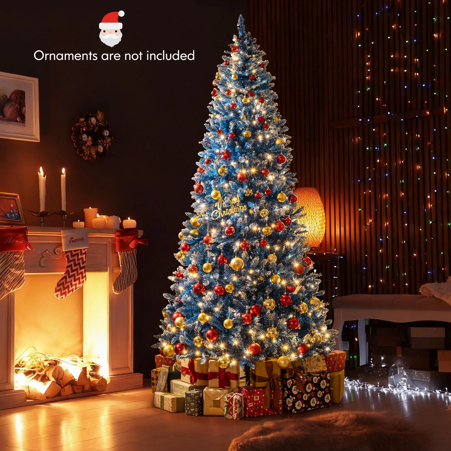 LIFEZEAL Artificial Christmas Tree Hinged for Home and Office Decor