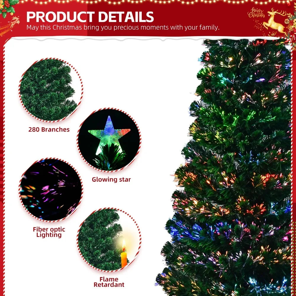 Color Fiber Optic Christmas Tree With LED Accent Lights