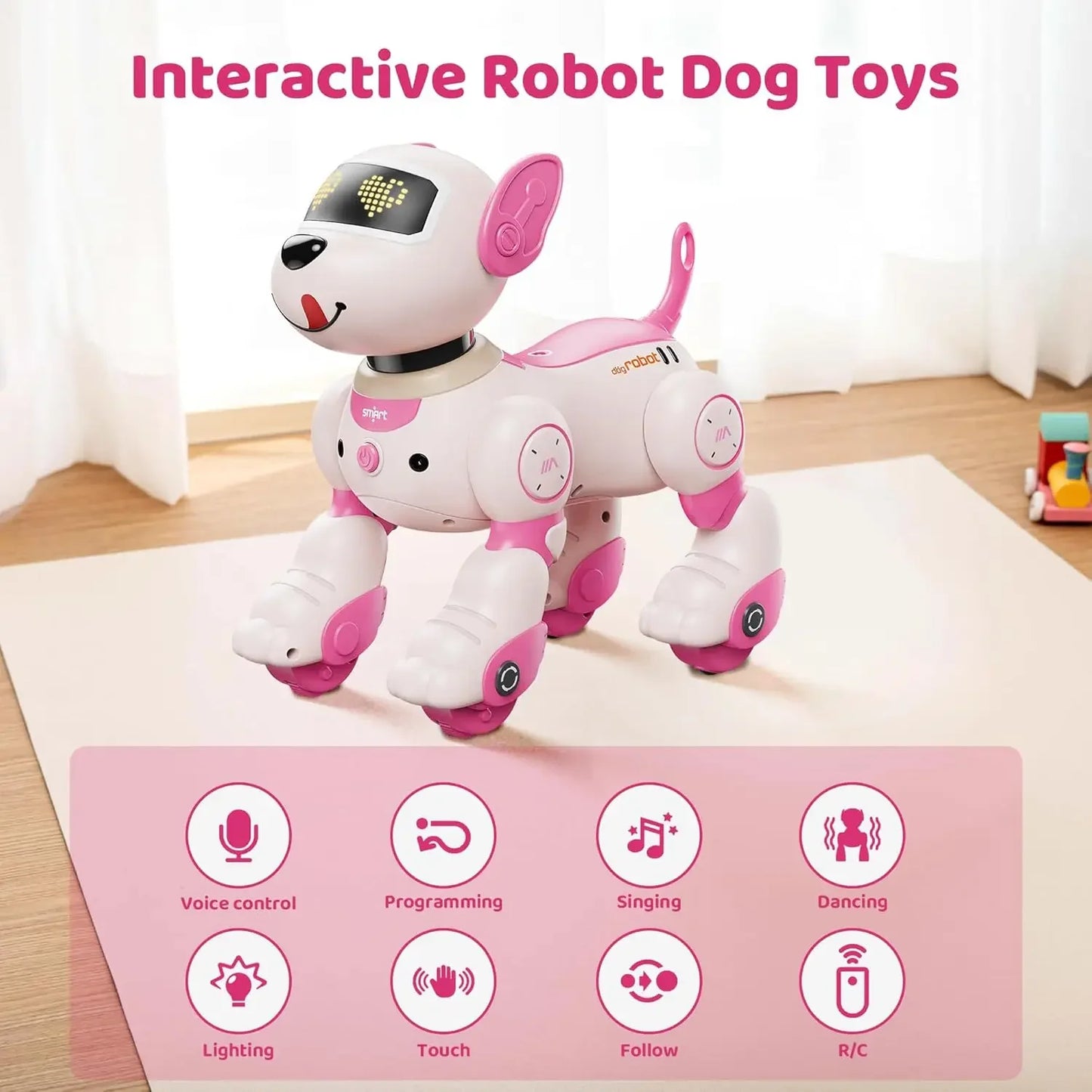 CONUSEA Kids RC Robot Dog Intelligent Puppy Remote Control