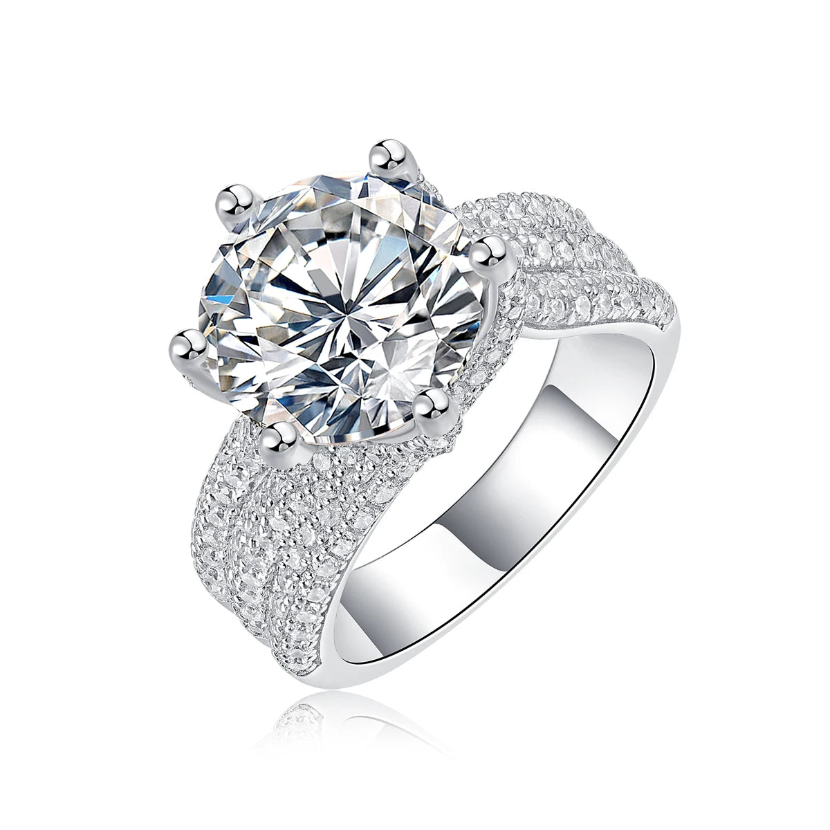 Moissanite Engagement Ring S925 With Claw Setting Classic